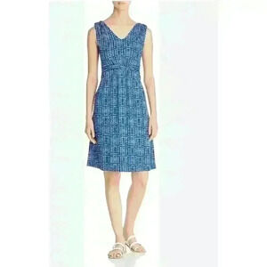 NWT Nic + Zoe Blue Check It Out Sleeveless Dress With Pockets. Size 3X